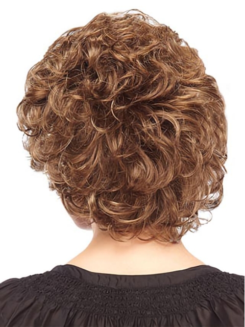 Durable Auburn Curly Chin Length Classic Wigs