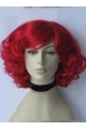 14 Inches Curly Lace Front Red Human Wigs