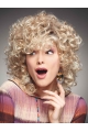 Fashional Blonde Chin Length Curly With Bangs Beautiful Wigs