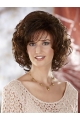 Easeful Brown Curly Chin Length Classic Wigs