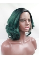 Bobs 11" Curly Ombre/2 Tone Chin Length Lace Front Synthetic Wigs