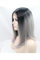 China Fashion Short Straight  Ashen Princess Synthetic Lace Front Wigs For Women