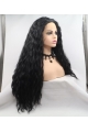 Natural Looking Long Curly  Mystical Synthetic Lace Front Wigs For African American Women