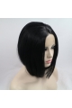 Natural Looking Short Straight  Dark Angel Bob Synthetic Lace Front Wigs For Women