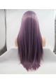 Cosplay Purple Long Straight Breeze Synthetic Lace Front Wigs For Women Without Bangs