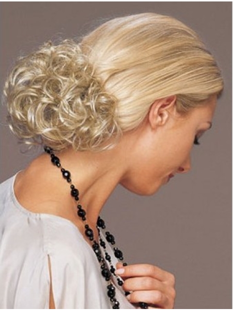 Cool Blonde Curly Short Clip in Hairpieces