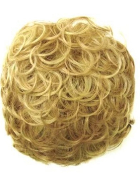 Traditiona Blonde Curly Short Clip in Hairpieces