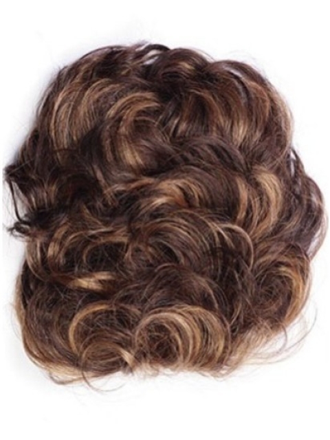 Comfortable Auburn Curly Short Clip in Hairpieces