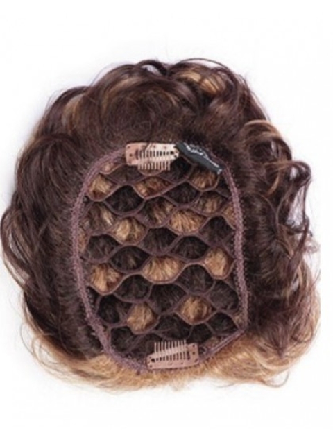 Comfortable Auburn Curly Short Clip in Hairpieces