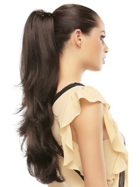 Stylish Brown Wavy Long Clip in Hairpieces