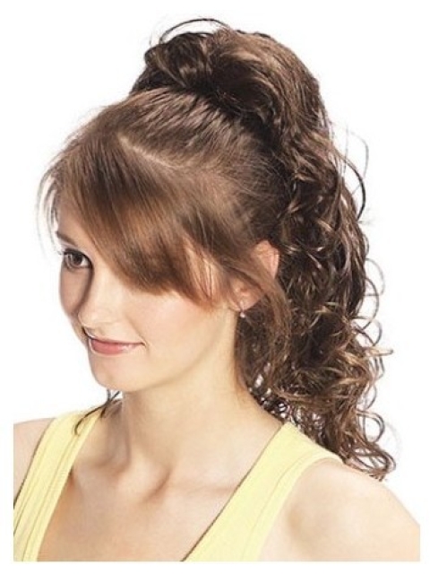 Great Brown Curly Long Clip in Hairpieces