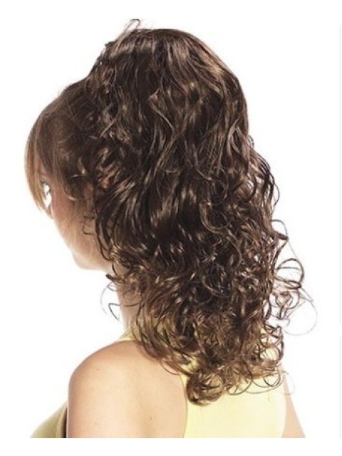 Great Brown Curly Long Clip in Hairpieces