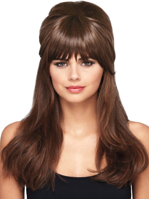 No-fuss Brown Straight Short Clip in Hairpieces