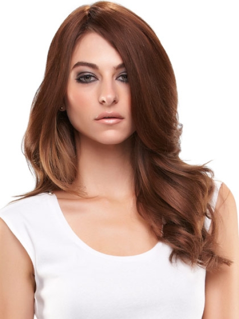 Nice Auburn Wavy Long Clip in Hairpieces