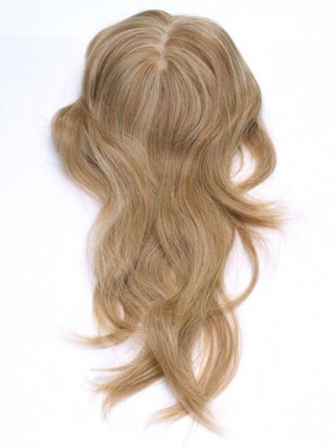 Graceful Blonde Straight Long Human Hair Hairpieces