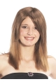 Refined Brown Straight Long Human Hair Hairpieces