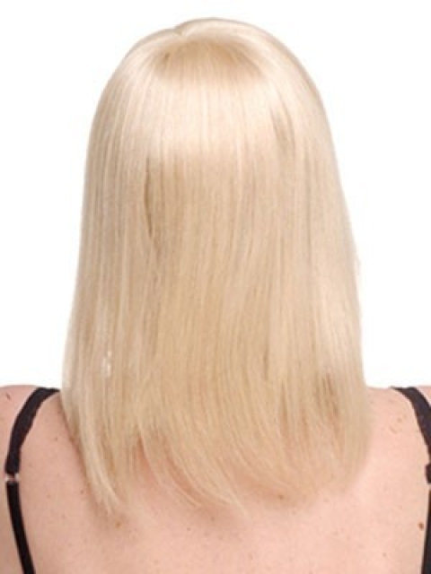 Elegant Blonde Straight Long Human Hair Hairpieces