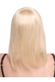 Elegant Blonde Straight Long Human Hair Hairpieces