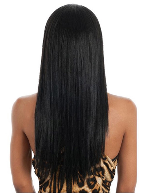 Black Straight Long Hair Falls & Half