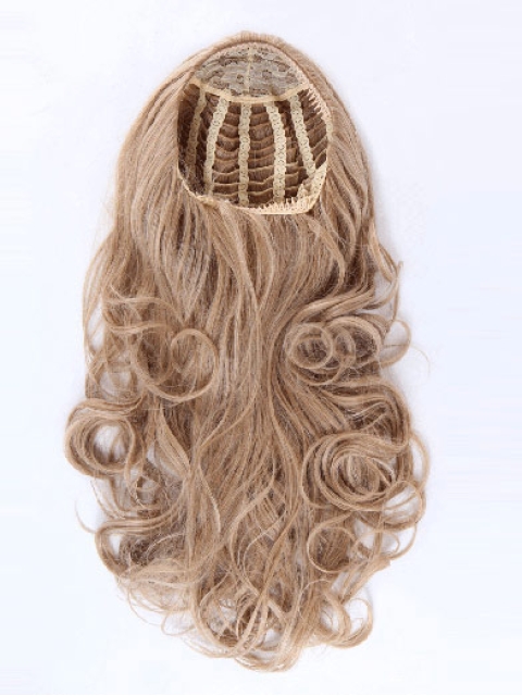 High Quality Brown Wavy Long Hair Falls & Half