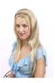 Fashionable Blonde Straight Long Human Hair Wigs & Half Wigs