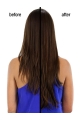 Online Brown Straight Long Hair Falls & Half Hairpieces