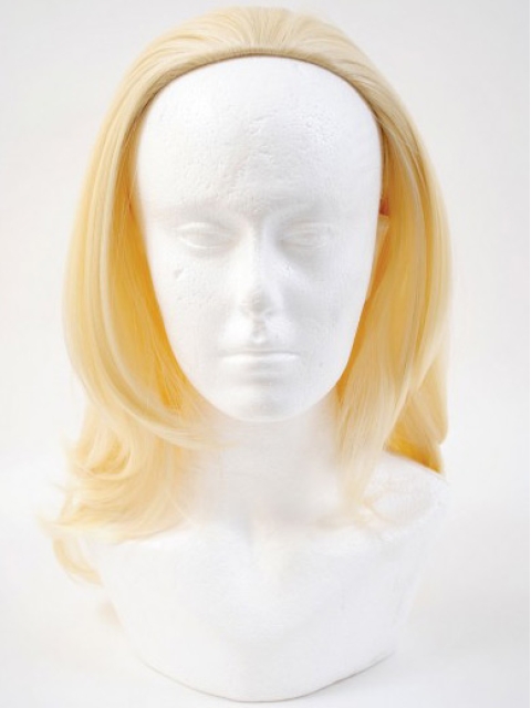 Fabulous Blonde Straight Long Human Hair Wigs & Half Wigs