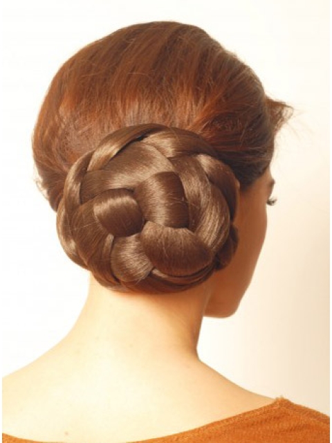 Synthetic Brown Convenient Wraps / Buns Hairpieces