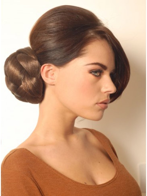 Synthetic Brown Convenient Wraps / Buns Hairpieces