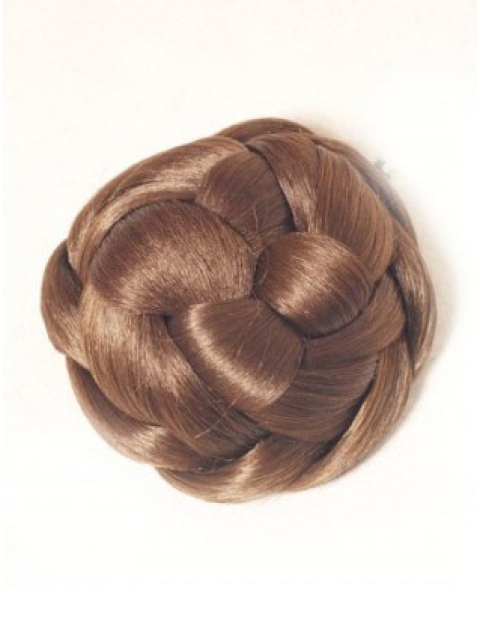 Synthetic Brown Convenient Wraps / Buns Hairpieces