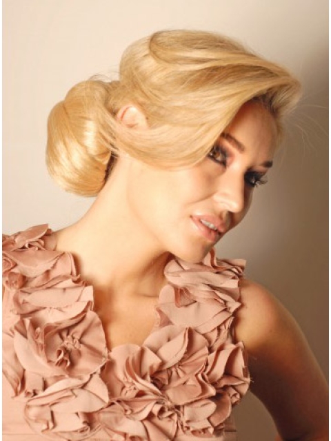 Synthetic Blonde Beautiful Wraps / Buns Hairpieces