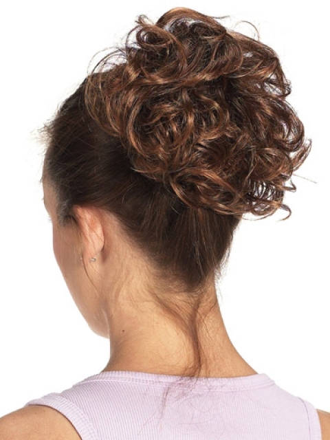 Synthetic Brown Comfortable Wraps / Buns Hairpieces