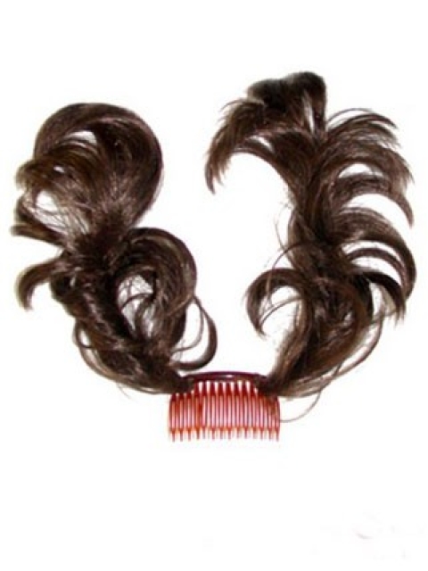 Remy Human Hair Brown Traditiona Wraps / Buns