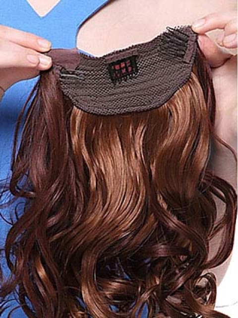 Affordable Auburn Wavy Ponytails Hairpieces