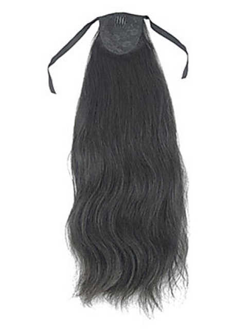 Amazing Black Straight Long Ponytails Hairpieces