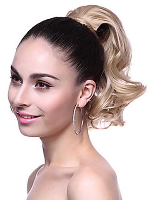 Designed Blonde Wavy Ponytails Hairpieces