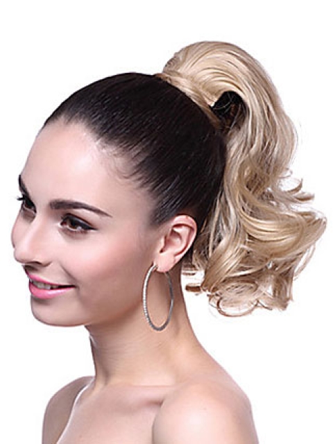 Designed Blonde Wavy Ponytails Hairpieces