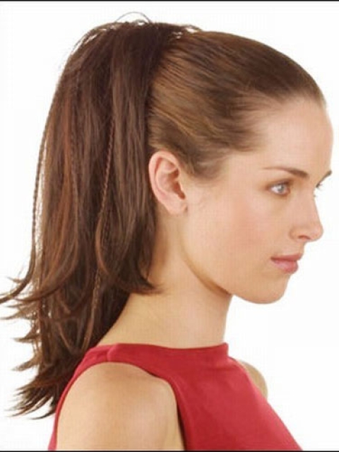 Synthetic Brown Comfortable Ponytails