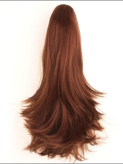 Synthetic Long Brown Stylish Ponytails