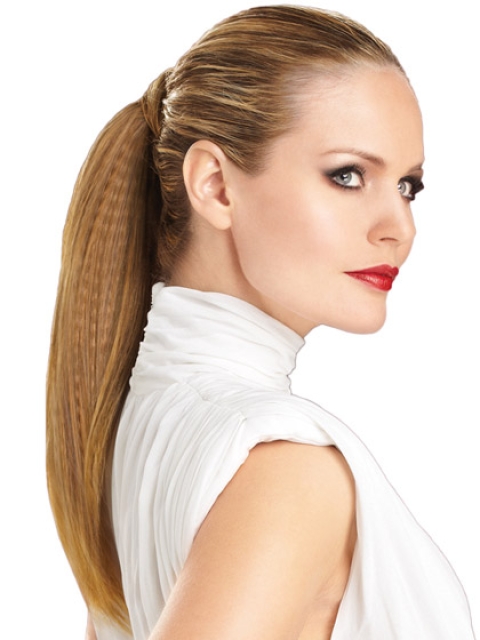 Synthetic Long Brown Fashionable Ponytails