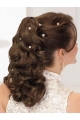 Fashionable Brown Curly Long Ponytails Hairpieces