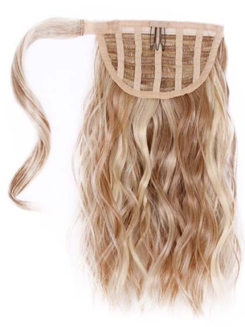 Durable Blonde Wavy Long Ponytails Hairpieces