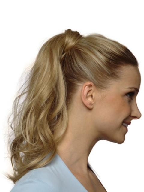 Synthetic Blonde Mature Ponytails