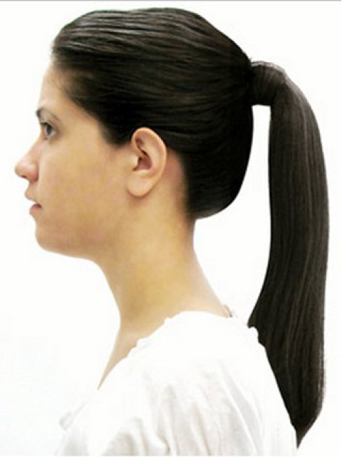 Synthetic Black Popular Ponytails