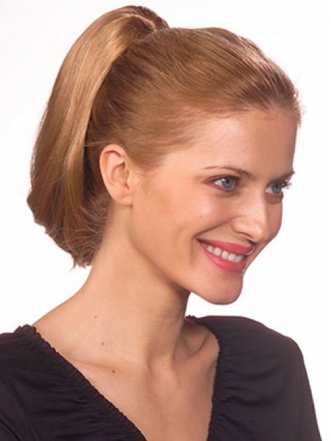 Synthetic Short Brown Pleasing Ponytails