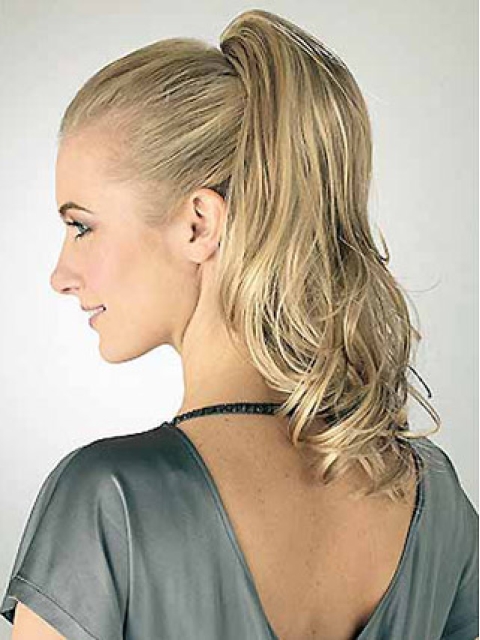 Synthetic Blonde Gentle Ponytails