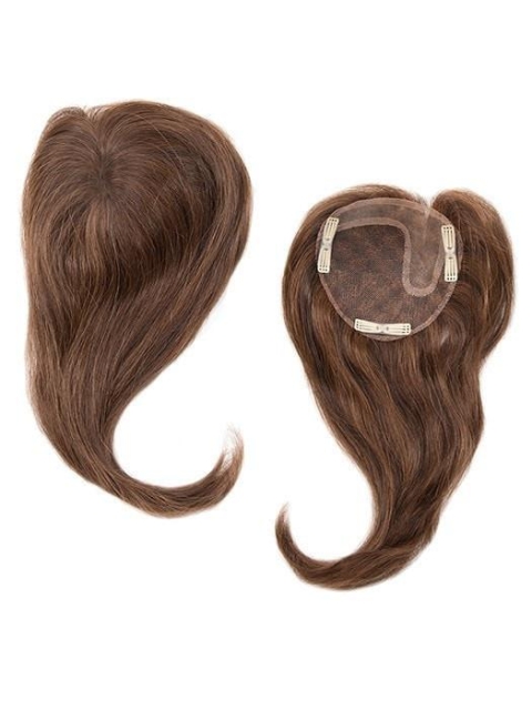 Add On Left Topper | Heat Friendly/Human Hair Blend Hair Extension (Monofilament Base) 