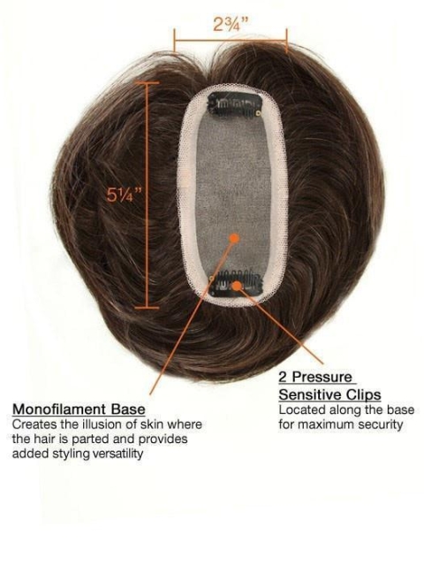 Human Hair Clip-In Bangs (Hand Knotted Monofilament Base) 