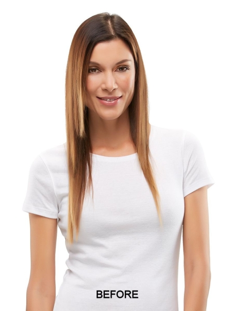 Top Style 18" Human Hair Addition | 100% Remy Human Hair Piece (Monofilament Base)