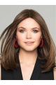 Long Straight Brown Monofilament Layered Synthetic Women Wigs 